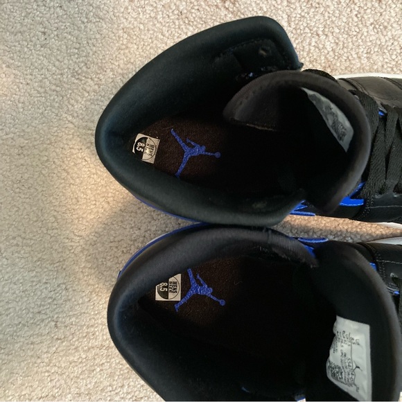 ✅ Nike Air Jordan 1 Mid Black Royal Blue Sneakers - Picture 10 of 13